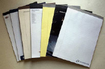 wireboundnotebook.net, legal pads, customized pads, legal size